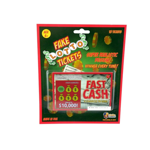 Jereco Global Phony Fake Lotto Tickets Set of 10 Super