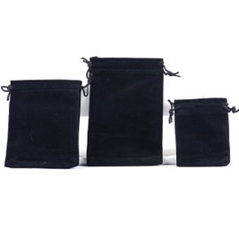 50pcs Black Velvet Drawstring Bags, Velvet Pouches, Cloth Bag for Jewelry Gift Packaging, Storage Bag for Christmas Birthday Party Wedding Favors Gift Candy Headphones Art and DIY Craft (10x12CM)