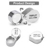 Rongon Jewelers Loupe Magnifier 30X Pocket Magnifying Glass Foldable Small