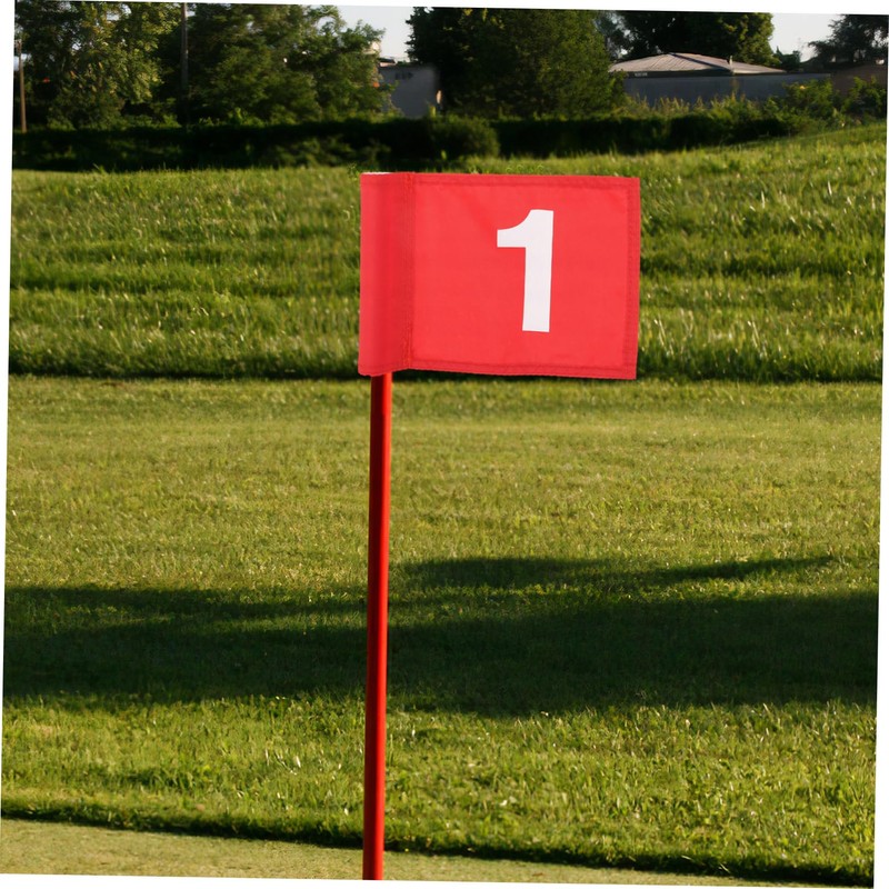 CORHAD 3Pcs Portable Golfing Flags Court Flags with Numbered Design