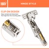 TOUCH Cabinet Hinges (2 Pairs, 4 PCS) Frameless 165 Degree