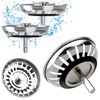 2Pcs Kitchen Sink Plug Strainer, Diameter 78mm Sink Strainer Basket,