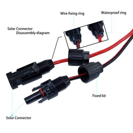 iHaospace Solar Plug to DC 8 mm 8020 Cable, Adapter DC8020 Male to Solar Charging Cable 2 m Compatible with Jackery Explorer 3000 Pro 2000 Plus 2000 Pro 2000 1500 Pro 1500 1000 Pro 1000 v2