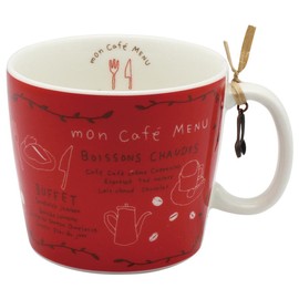 モンカフェ mon cafe レッド 026152 磁器カップ 容量310cc