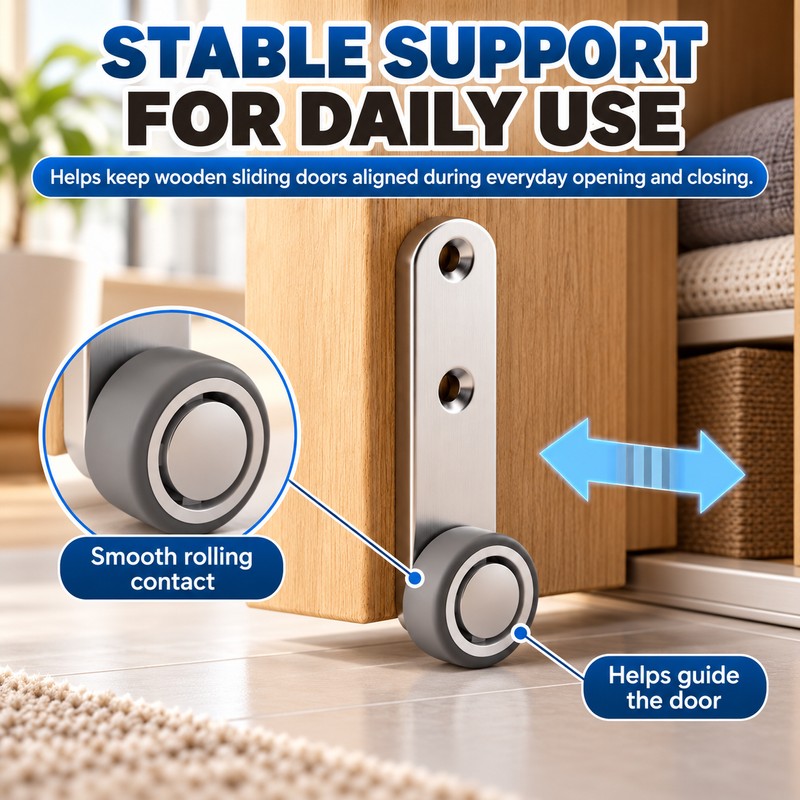 Sliding Door Roller Wheels for Smooth Movement – 4-Piece Metal