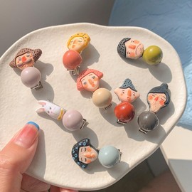 Cute and Funny Little Character Hair Clip,9 Pcs Cartoon Hair Clip Mini Duckbill Clip Bangs Clip Hair Accessories For women, Girls, and Children