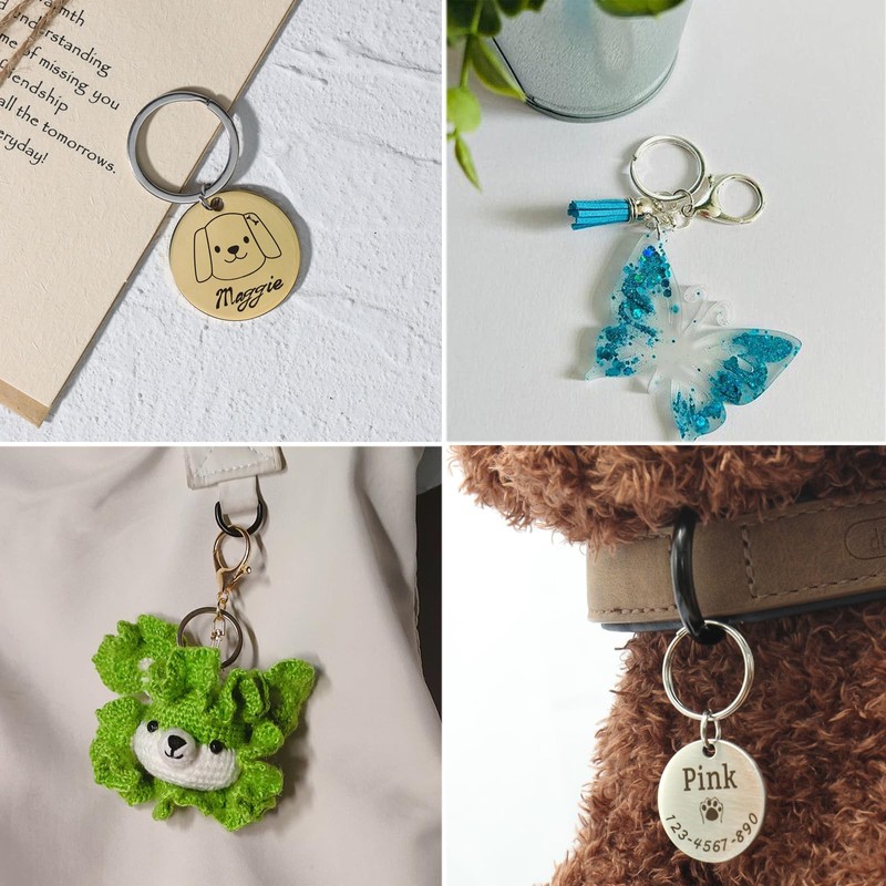 151 Pcs Keyring Kit,150 Pcs Key Ring and 1 Pc