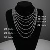GLIJWELE Silver Chain Necklace for women 3mm Paperclip Chain Necklace