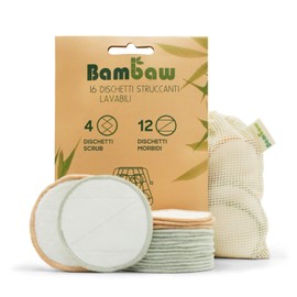 Dischetti struccanti lavabili in bambù | 16 dischetti struccanti riutilizzabili con sacchettino | Panni struccanti lavabili | Dischetti struccanti ecologici | Per tutti i tipi di pelle | Bambaw