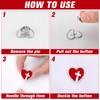 Juexica 50 Pcs Heart with Cross Enamel Pins Bulk for