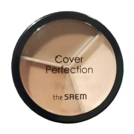 THE SAEM 더샘 커버 퍼펙션 트리플 팟 컨실러 02 컨투어 베이지 13g The Saem Cover Perfection Triple Pot Concealer 02 Contour Beige 13g [Single item]