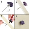 Malimali Natural Amethyst Knobs for Cabinets and Drawers Set of