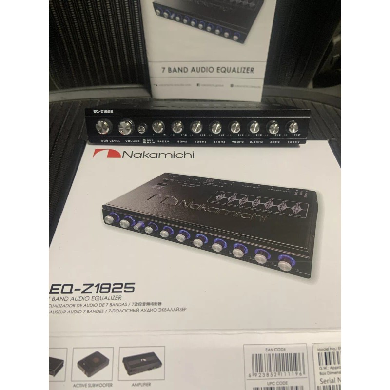 Nakamichi EQ-Z1825 Car Audio EQ 7 Band Equalizer W/ Sub