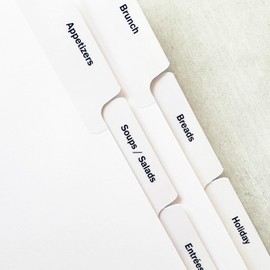 PRE-Printed Recipe Binder Index TAB DIVIDERS – Sets of 10. Helpful Categories Turn Any Binder into a Recipe Book (3)