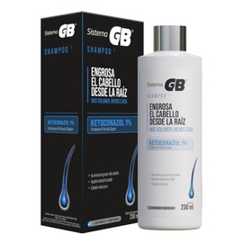 Sistema GB SHAMPOO 1 Hombre, con Ketokonazol que ayuda a normalizar y mejorar las funciones del folículo, frasco 230 ml                               