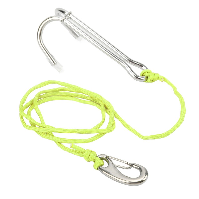 Diving Hooks Stainless Steel Double Reef Hook with Spiral Coil