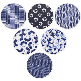 AD Juego de 6 posavasos para bebidas con base de corcho, alfombrilla protectora para tazas y tazas, oficina, cocina