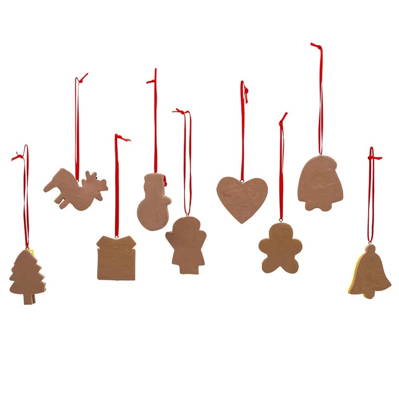 Kurt Adler Miniature 9-Piece Christmas Shapes Ornament Set