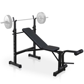 Olympic Adjustable Weight Bench Set,Bench Press With Squat Rack, Olympic Weight Bench for Home Gym, Workout Bench With Preacher Curl Pad and Leg Developer