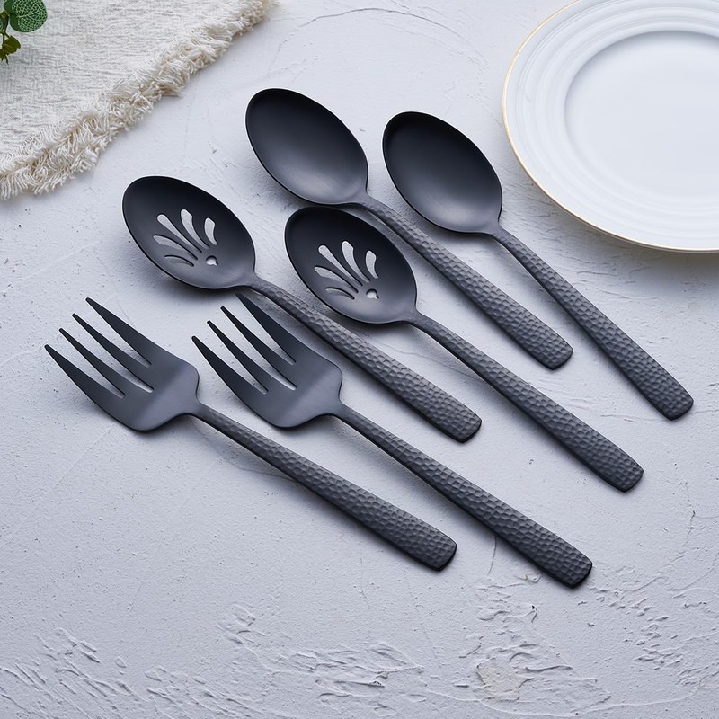 FULLYWARE 9.5" Stainless Steel Serving Utensil Set Large Serving Spoon