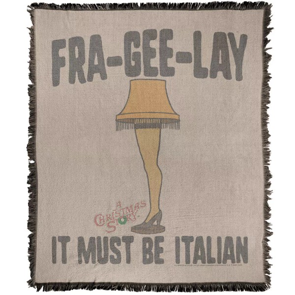 A Christmas Story Blanket 50"x60" Fragile Leg Lamp Woven Cotton