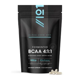 BCAA Capsules 1000mg with BioPerine® – 60 Vegan Capsules – High Strength Branched Chain Amino Acids Supplement – Not Powder – Resealable and Recyclable Pouch by Alpha01