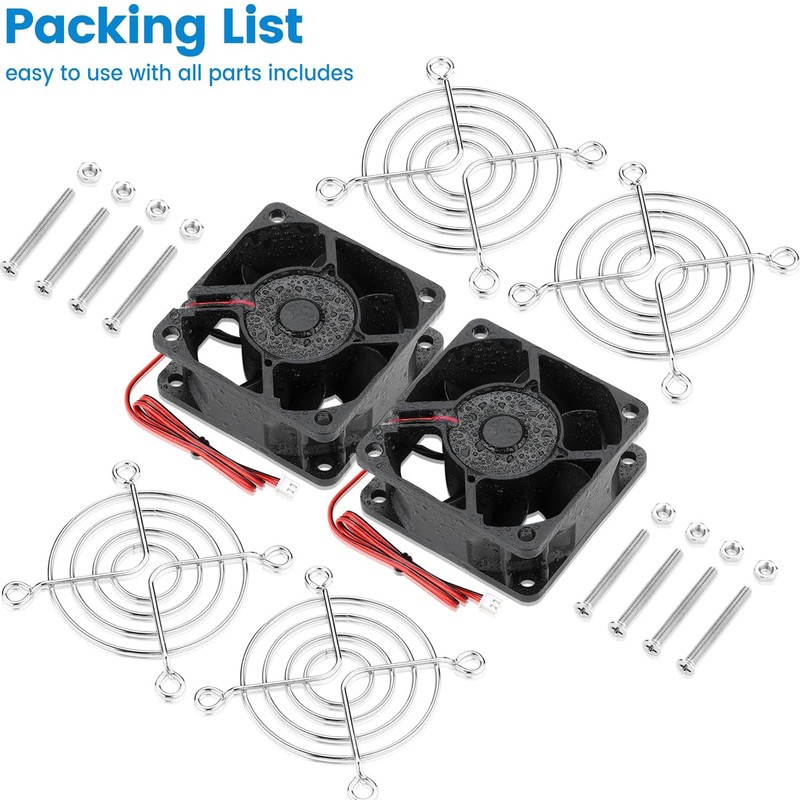 GDSTIME 60mm x 25mm 12V DC IP68 Waterproof Fan Dual