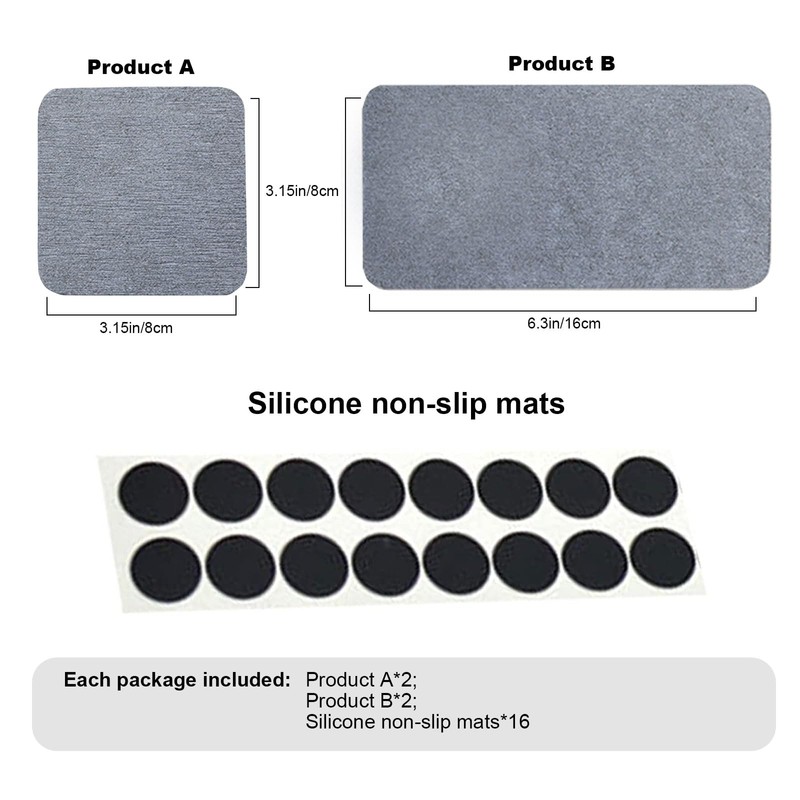 GAESHOW Pack of 4 Water-Absorbent Diatomite Drink Coasters, Quick Drying