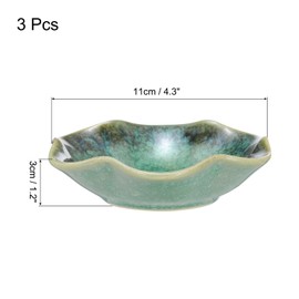 sourcing map 3pcs Ceramic Spoon Rest for Stove Top, Spoon Utensil Holder for Kitchen Counter, Cooking Spoon Holder Suitable for Spoon, Ladle, Spatula,Green