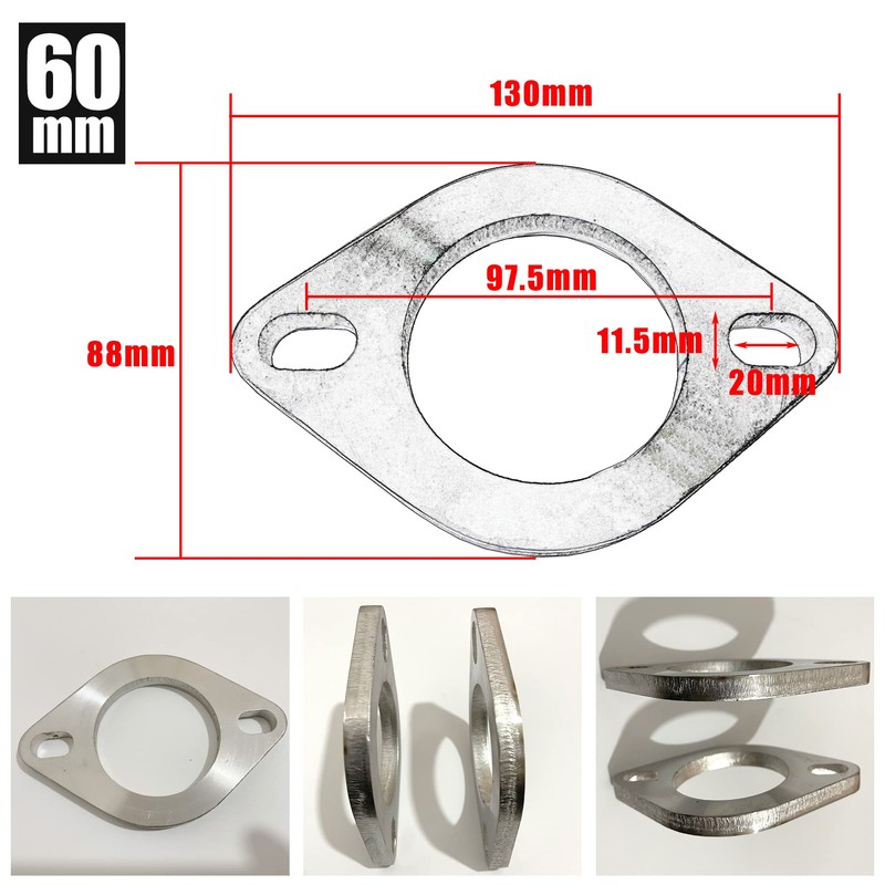 S-NET SN-302-MF SN-302-MF 60Φ Universal Muffler Flange Stainless Steel Welding
