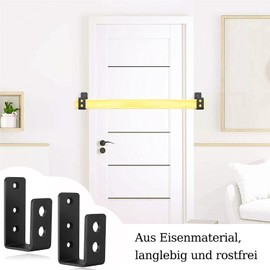 Door Barricade Brackets 2 Pack U Angle Bracket with Screws for Reinforced Door Locks, Barn, Shed, Garage