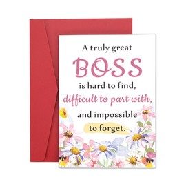 Bosses Day Gifts for Women, Thank You Card for Boss Leader Mentor, Boo Basket Stuffers for Women, Boss Lady Gifts for Women, Boss Birthday Card for Manager Best Boss Appreciation Card Christmas
