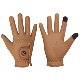eGlove eQUEST GripPro Winter Edition Thermal Lined Touch Screen Friendly Riding Gloves, Caramel, X-Small