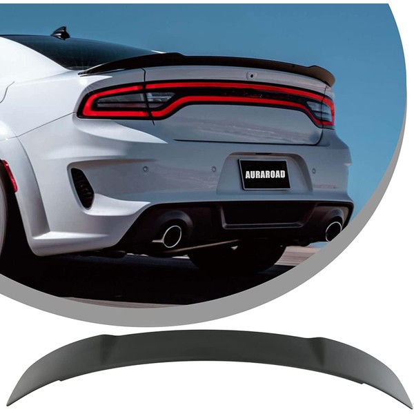 Auraroad Rear Spoiler Compatible with Dodge Charger 2011-2022 RT SXT SRT,Hellcat Style Rear Trunk Ducktail Lip Wing (Matte Black)