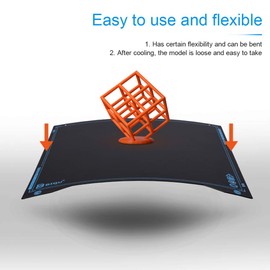 BIQU SSS Ultra-Flexible Removable Spring Steel Sheet Surface Heated Bed Platform 235x235MM Printing Build Plate for BIQU B1/Ender 3/Ender3 Pro//Ender 3 V2/Ender 5 Pro/Ender 5 3D Printer