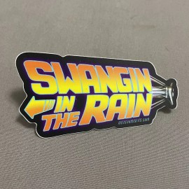 Back to the Future Swangin In The Rain Back to The Future Sticker, 4 inch Weather Proof Vinyl Decal