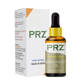 PRZ Bergamot Essential Oil - Pure Natural & Therapeutic Grade Oil for Aromatherapy, Skin Care & Hair Care, 15 ml