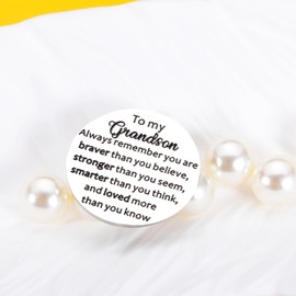 Grandson Gifts from Grandma, Christmas Stocking Stuffer Gifts for Son Boys Pocket Hug, Gifts for Son Grandson, Fathers Day Easter Stocking Stuffer Graduation Birthday Gifts for Son Boys, Double-Side