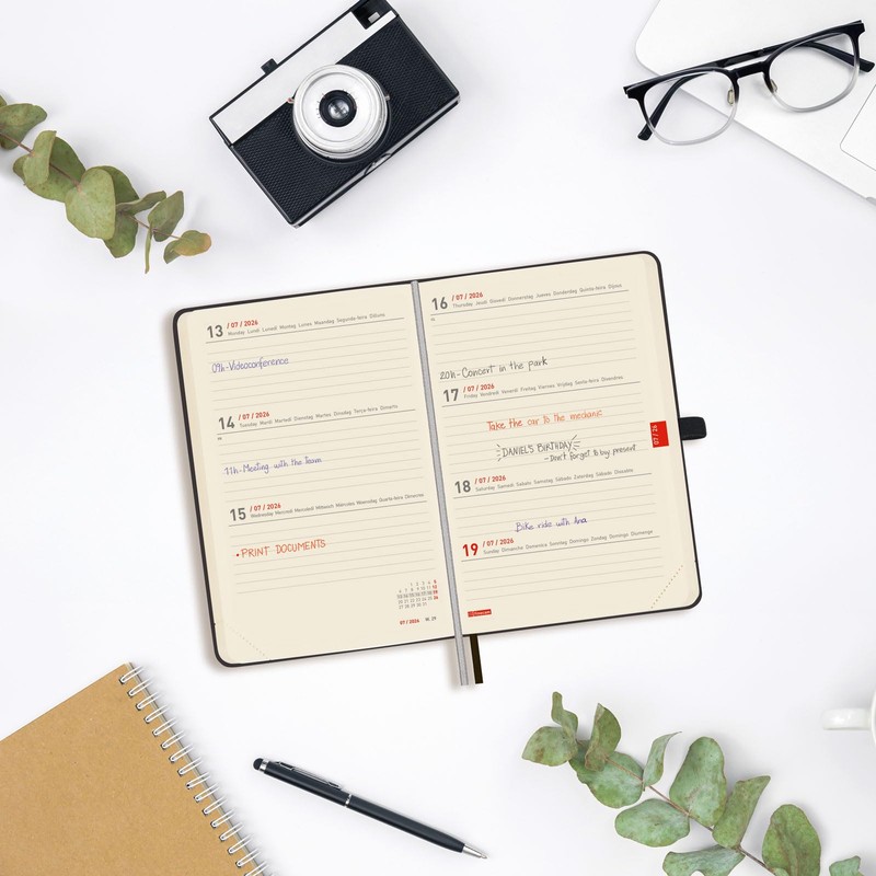 Finocam - Diary Minimal 18 Months 2025 2026 Horizontal Week