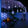 Toodour Christmas Snowflake Lights Outdoor, 17.22ft 264 LED Snowflake Icicle