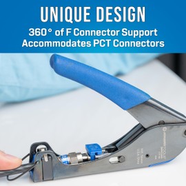 Jonard Tools CTF-180, 360 Degree Compression Tool for Coaxial Cable RG59 and RG6 F Connectors