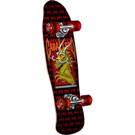 Powell Peralta Mini Steve Caballero Street Dragon Skateboard Cruiser Complete, Black/Red, 8.0" x 29.5"