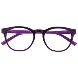 OPULIZE-Blu Retro Blue Light Blocking Gafas de lectura Purple Computer Gaming Anti Glare Eye Strain Unisex B55 +1.00