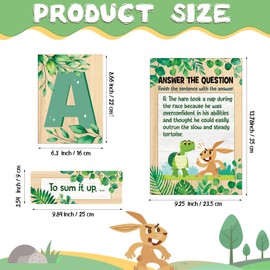 Outus 36 Pcs Races Writing Strategy Bulletin Board Poster Set Alphabet Cutout Writing Poster Rainbow Cutout Sentence Beginning Blank Cards for Elementary School Classroom Wall Decoration(Greenery)