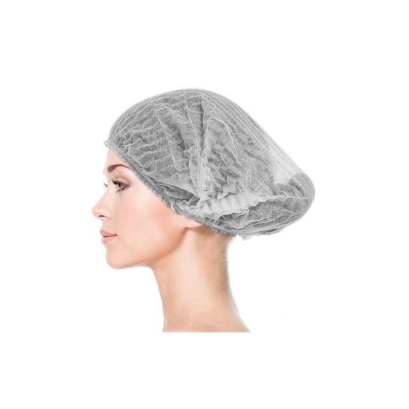Smilco 100 Piezas Paquete Gorros Desechables Blancos Redecilla Pelo Pulgadas