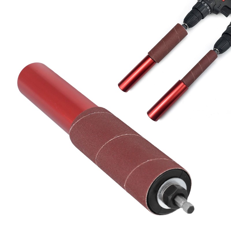 Spindle Sander Adapter, 3/8in Mandrel Aluminum Alloy Drill Sanding Mandrel