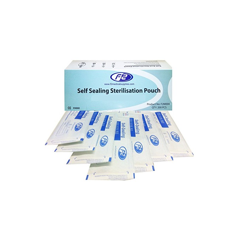 F2 Medical Self Sealing Sterilisation Pouches (135mm x 260mm) BOX