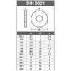 M8 (Pack of 50) Large Washers 8.4 mm - Stainless