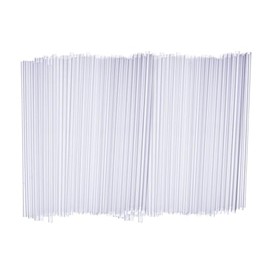 Clear Plastic BPA Free Disposable 10.25 Inch Tall Jumbo Drinking Straws Individually Wrapped for Cold Beverages Soda Juice Restaurants Bars Parties BBQs Events (500)