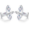 Honey Bear Men Airplane Shape Cufflinks Stainless Steel Cufflinks 1